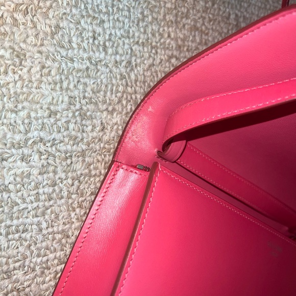 Celine Classic Box Medium Bubble Pink SilverHardware Smooth Leather Shoulder Bag - Picture 12 of 14